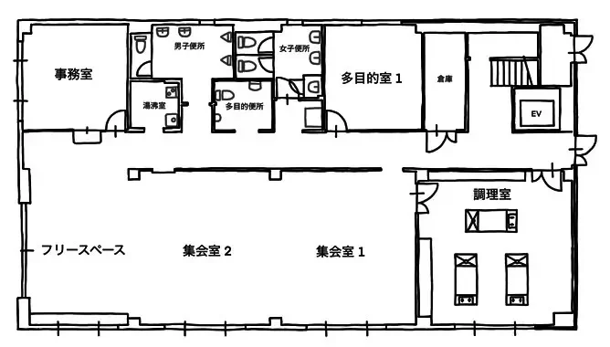 姫路市立家島交流センター１階間取り